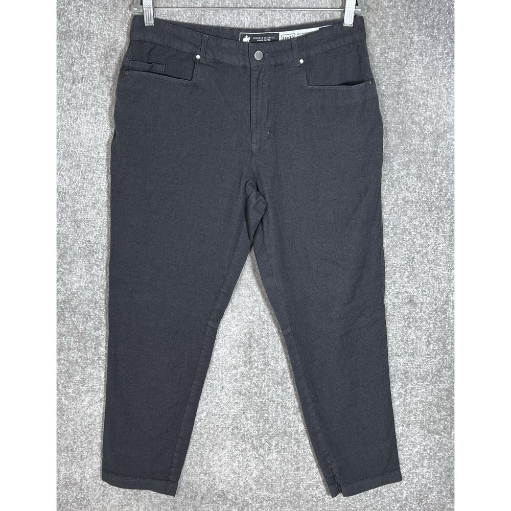 Woolly Longhaul Merino Wool Blend Pants Mens Size 34x30 Charcoal Gray Stretch